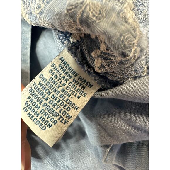 Go Softly Patio Floral Embroidered Dress Women Large Lounge Grandma Mumu House - Picture 12 of 13